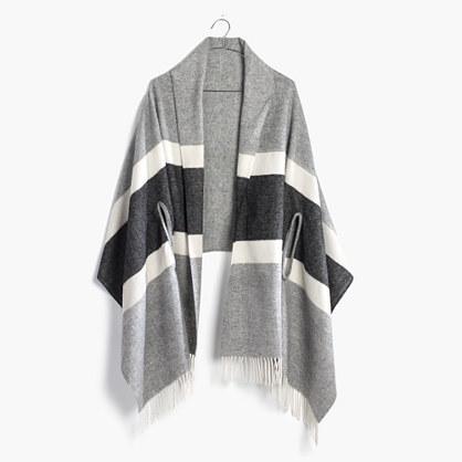 Madewell Cape Scarf In Woodward Stripe