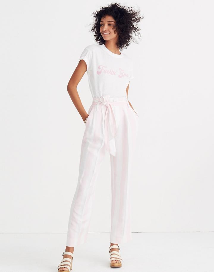 Madewell Striped Paper-bag Pants