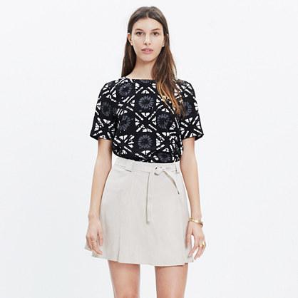 Madewell Industry Button-back Top In Batik Grid