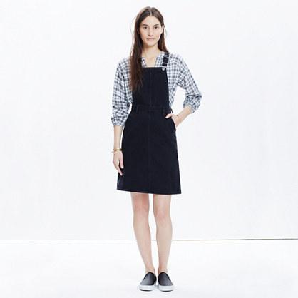 Madewell Denim Jumper Dress In Washed Black