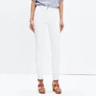 Madewell 9 High Riser Skinny Skinny Jeans In Pure White