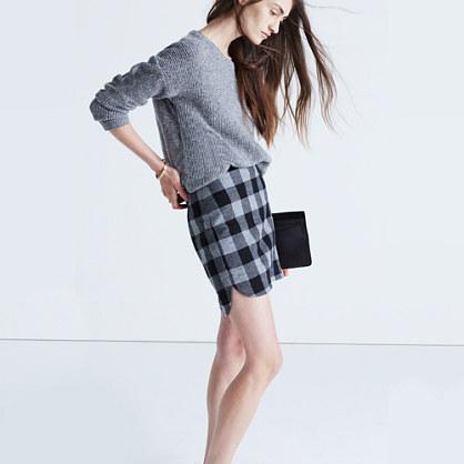 Madewell Shirttail Skirt In Plaid