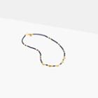 Madewell Beaded Seedchain Necklace In Navy And Burgundy