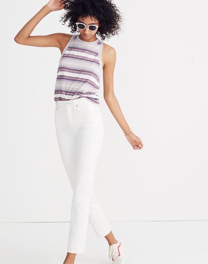 Madewell Classic Straight Jeans In Tile White