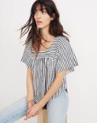 Madewell Texture & Thread Butterfly Top In Isley Stripe
