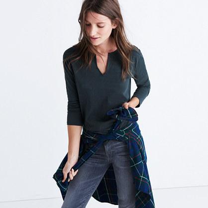 Madewell Whisper Cotton Split-neck Tee