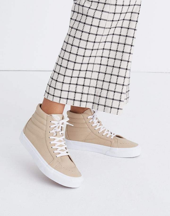 Madewell Vans Unisex Sk8-hi Reissue High-top Sneakers In Sesame Leather