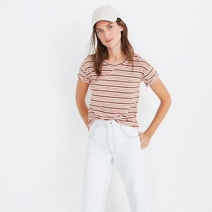 Madewell Whisper Cotton Crewneck Tee In Cordoba Stripe