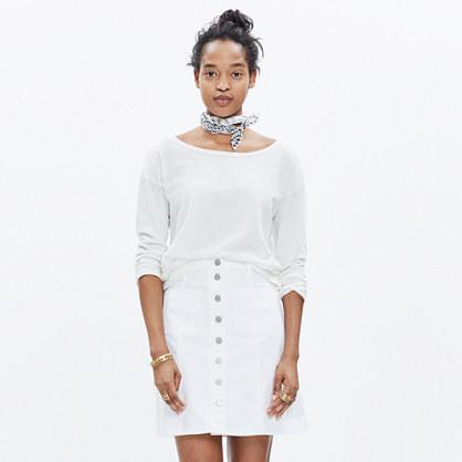 Madewell Rivet & Thread La Three-quarter Tee In Layton Stripe
