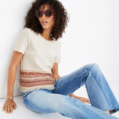 Madewell Fringed Medina Sweater Tee