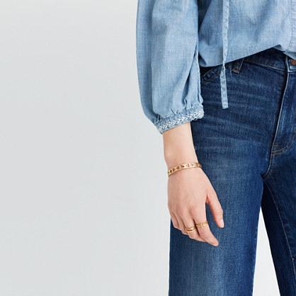 Madewell Embroidered Chambray Tealeaf Top