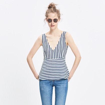 Madewell Rivet & Thread Japanese Indigo Stripe Top