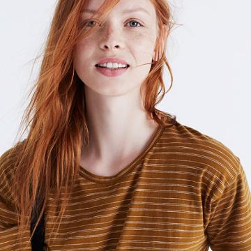 Madewell Whisper Cotton Crewneck Tee In Larke Stripe
