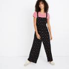 Madewell Smocked Crop Jumpsuit In Flower Toss