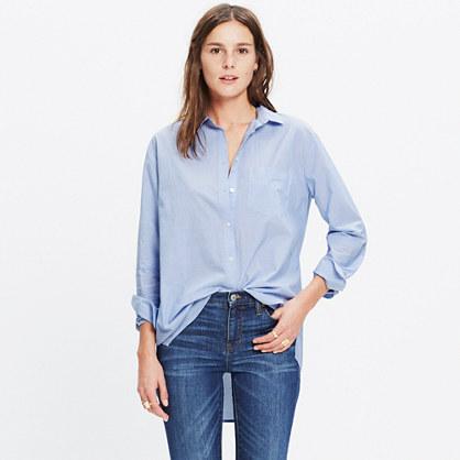 Madewell Oversized Boyshirt In Waterfall Blue