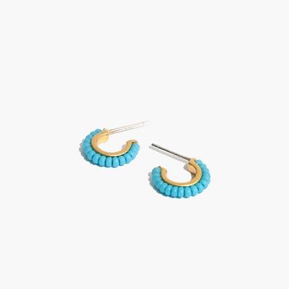 Madewell Beaded Hoop Earrings