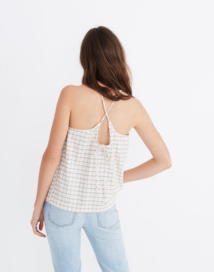Madewell Plaid Halter Top