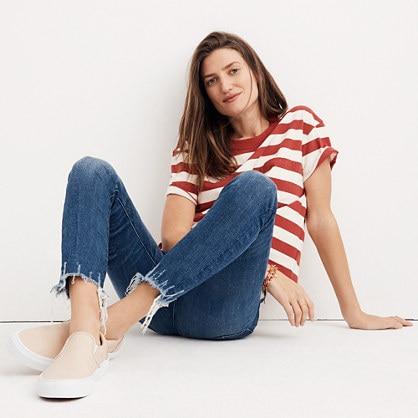 Madewell 9 High-rise Skinny Crop Jeans: Destructed-hem Edition