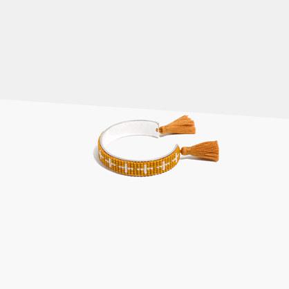 Madewell Tassel-trimmed Beaded Cuff Bracelet