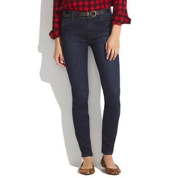 Madewell High Riser Skinny Skinny Ankle Jeans In Deep Blue Wash