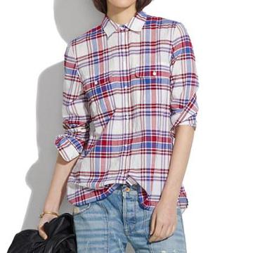 Madewell Ex-boyfriend Shirt In Porch Plaid