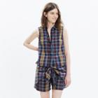 Madewell Moment Shirt In Madras Plaid