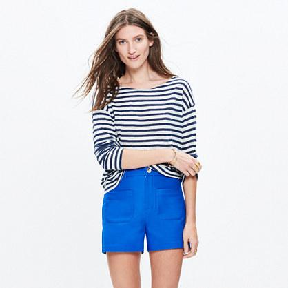 Madewell Rivet & Thread La Three-quarter Tee In Duvall Stripe