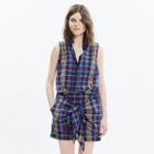 Madewell Plaid Tie-front Skort
