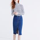 Madewell Asymmetrical Jean Skirt