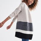 Madewell Meridian Sweater-jacket In Stripe