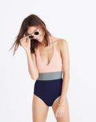 Madewell Tavik Chase Colorblock One-piece Swimsuit