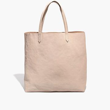 Madewell The Transport Tote In Washed Leather