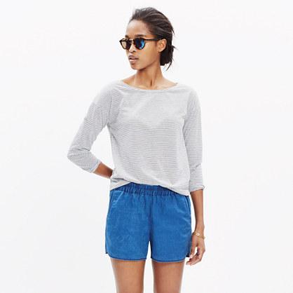 Madewell Rivet & Thread La Three-quarter Tee In Palmdale Stripe