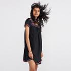 Madewell Embroidered Silk Colorstitch Dress