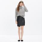 Madewell Leather Asymmetrical Mini Skirt
