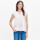 Madewell Ulla Johnson&trade; Embroidered Flutter-sleeve Top