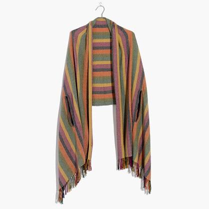 Madewell Rainbow Stripe Cape Scarf