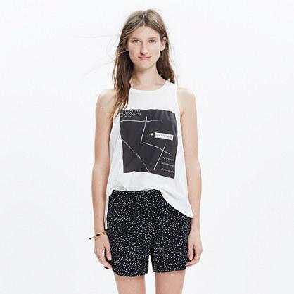 Madewell Drapey Pull-on Shorts In Dot