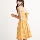 Madewell Silk Fleur Bow-back Dress In Butterfly Garden