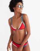 Madewell Tavik Jett Colorblock Bikini Top
