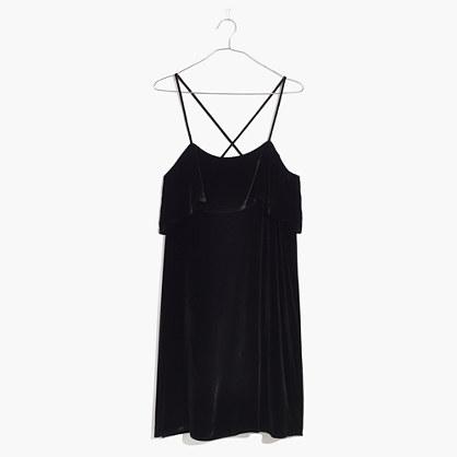 Madewell Velvet Ruffle Mini Dress