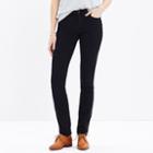 Madewell Short Alley Straight Jeans In Black Frost