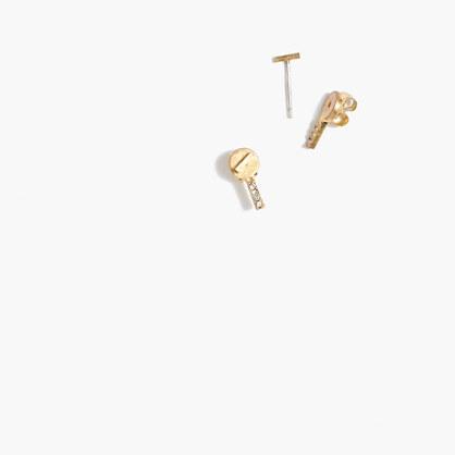 Madewell Pavé Bar Front-back Earrings