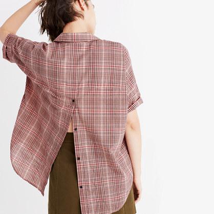 Madewell Courier Button-back Shirt In Hartley Plaid