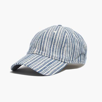 Madewell Baseball Cap In Textural Stripe