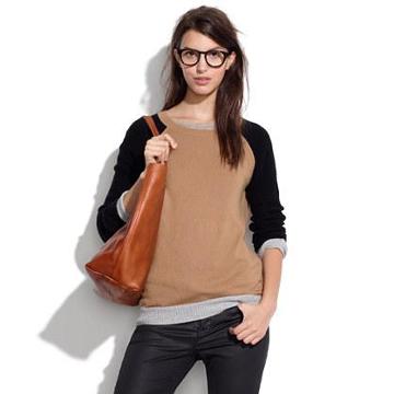 Madewell Wafflestitch Colorblock Sweater