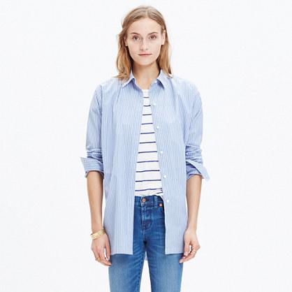 Madewell Streetview Tunic Shirt In Stripe