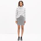 Madewell Shirttail Mini Skirt In Grid Check