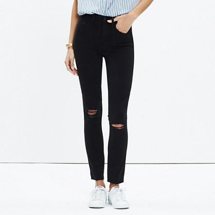 Madewell 10 High-rise Skinny Jeans In Black Sea