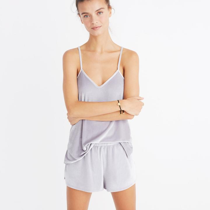 Madewell Velvet Pajama Shorts
